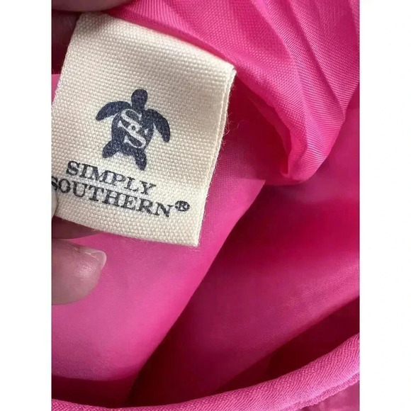 NEW TAGS Simply Southern Pink & Gold Elephant Puffer Vest Size Medium Full Zip - Picture 10 of 11